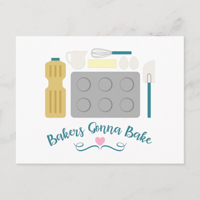 Bakers Gonna Bake Postcard (Front)