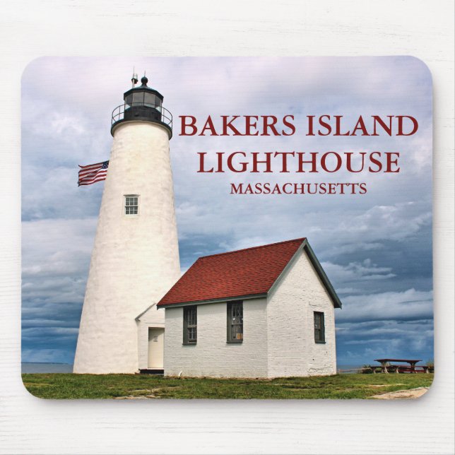 Bakers Island Lighthouse, Massachusetts Mousepad (Front)
