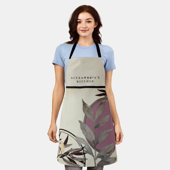 Baker's Kitchen | Your Name Dusty Pink Watercolor Apron (Worn)