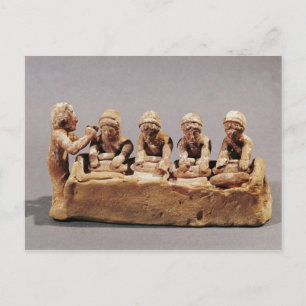Bakers kneading dough at Thebes Postcard