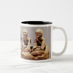 Bakers kneading dough at Thebes Two-Tone Coffee Mug