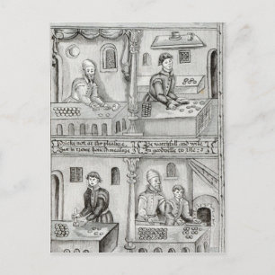 Bakers of York A.D, 1595-96 Postcard