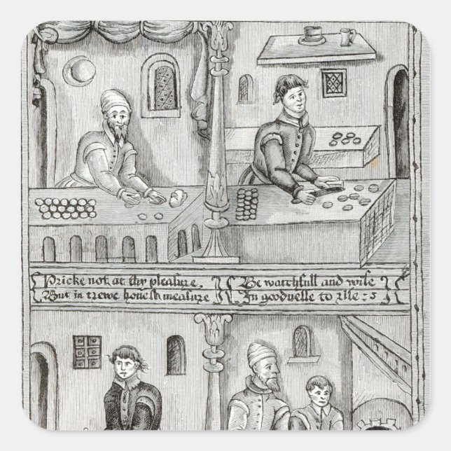 Bakers of York A.D, 1595-96 Square Sticker (Front)