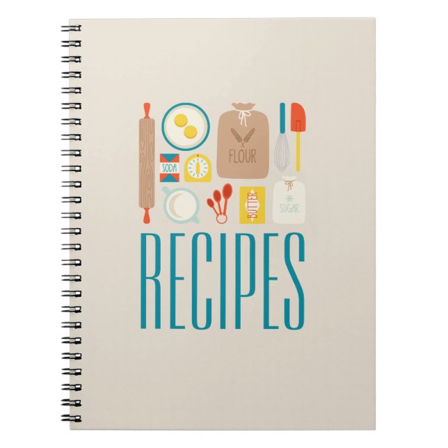 Baker's Recipes Spiral Notebook (Front)