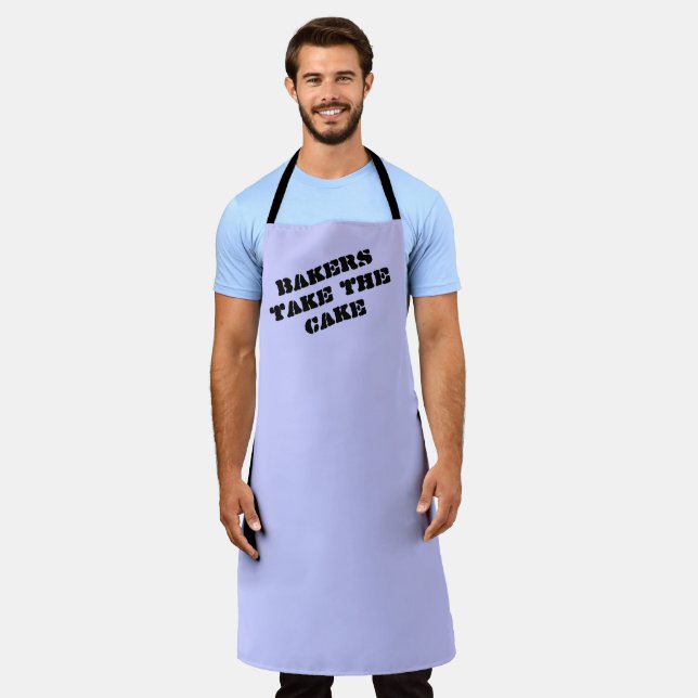 Bakers Take the Cake Periwinkle Purple Apron (Worn)