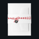 Bakers twine & chalkboard monogram belly band invitation belly band<br><div class="desc">Bakers twine design</div>