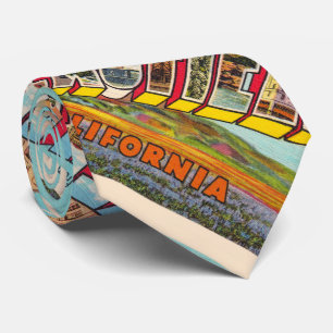 Bakersfield California CA Large Letter Postcard Tie
