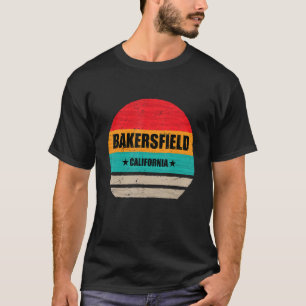 Bakersfield California Retro Vintage Sunset Us Sta T-Shirt