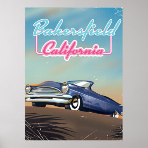 Bakersfield California travel poster