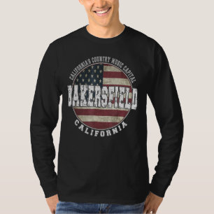 Bakersfield California  Vintage American flag T-Shirt