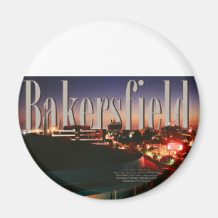 Bakersfield Skyline with Bakersfield in the Sky Magnet