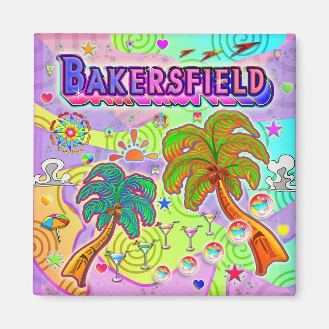 Bakersfield Vacation Target Magnet (Front)