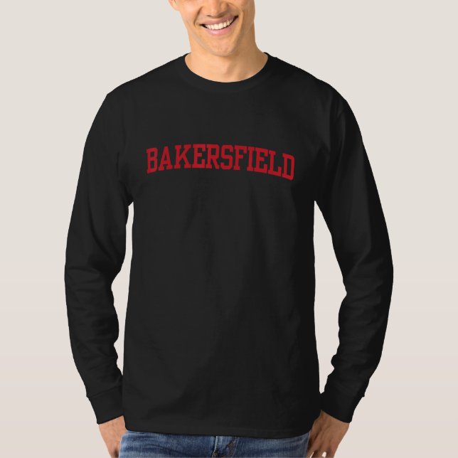 Bakersfield Vintage Arch College T-Shirt (Front)