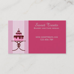 Bakery and cake design, Sweet Treats Business Card