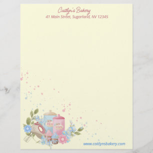 Bakery and Pastry Shop Personalised Custom Letterhead