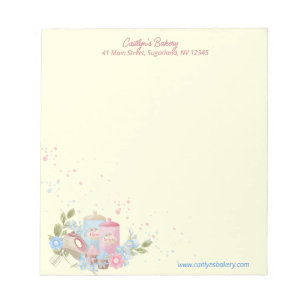 Bakery and Pastry Shop Personalised Notepad