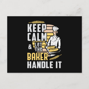 Bakery Baker Bake Keep Calm Baking Gift Idea Postcard