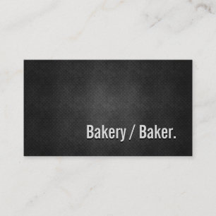 Bakery / Baker Cool Black Metal Simplicity Business Card