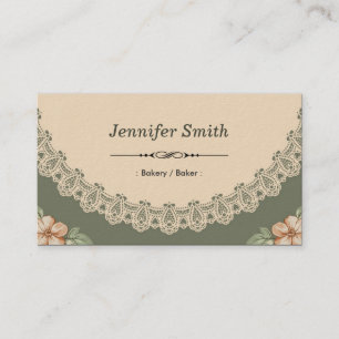 Bakery / Baker - Vintage Chic Floral Business Card