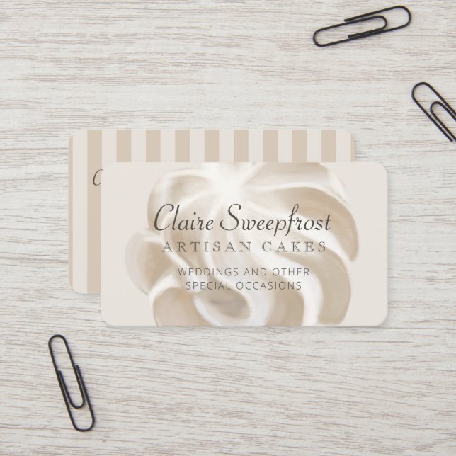 Bakery baking wedding cakes cupcakes frosting business card (Front/Back In Situ)