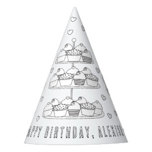 Bakery Birthday Party - Colour Your Own Party Hat