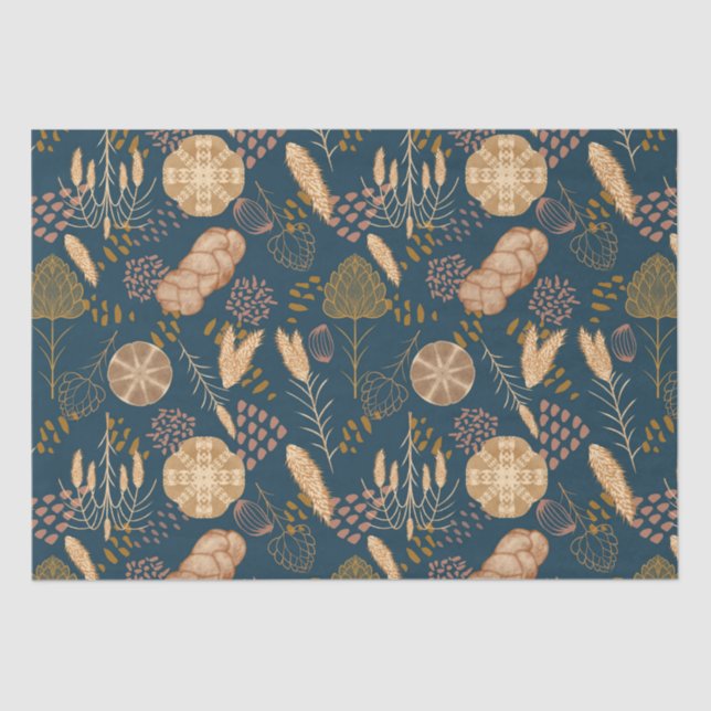 Bakery Bliss: Artisan Bread & Barley, Teal Tissue Paper (Front)