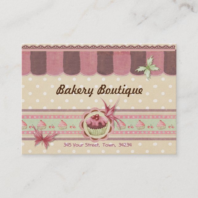 Bakery Boutique Patisserie Business Card 3 (Front)