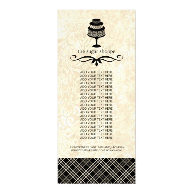 Bakery Boutique Product Rack Cards (Front)