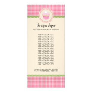 Bakery Boutique Product Rack Cards