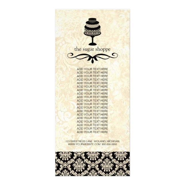 Bakery Boutique Product Rack Cards (Front)