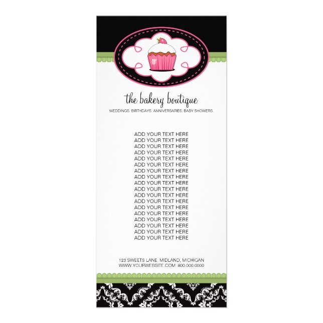 Bakery Boutique Rack Cards (Front)