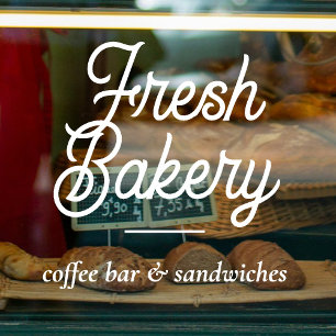 Bakery Branding Business Script Window Glass