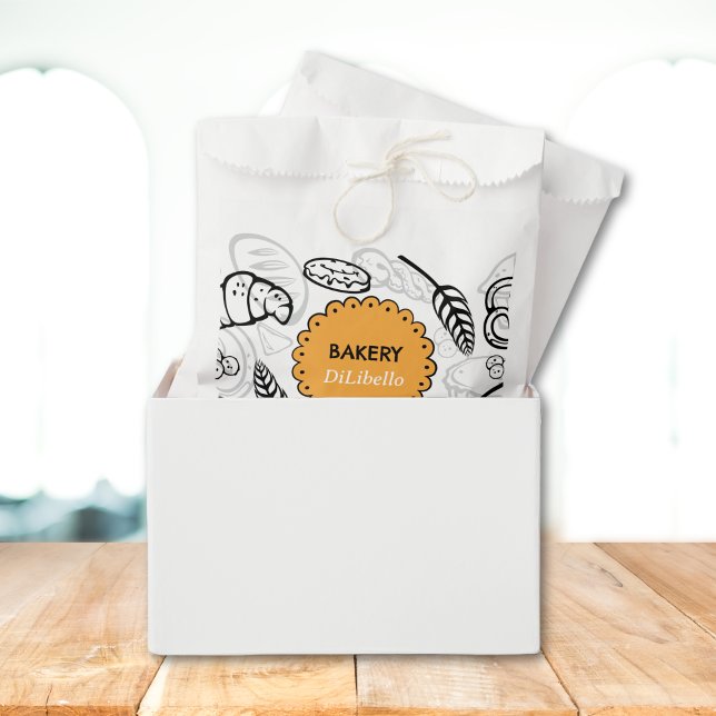 Bakery Bread Illustrations Favour Bags (Bakery Bread Illustrations Favor Bag)