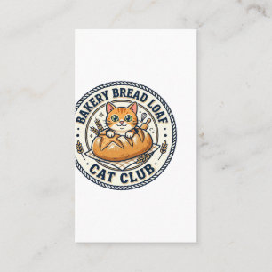 Bakery Bread Loaf Cat Cat Mum Gift Idea - Bakery B Business Card