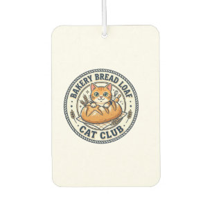 Bakery Bread Loaf Cat Cat Mum Gift Idea - Bakery B Car Air Freshener