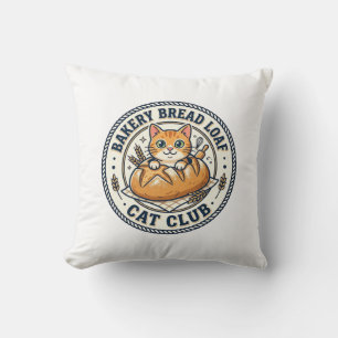 Bakery Bread Loaf Cat Cat Mum Gift Idea - Bakery B Cushion