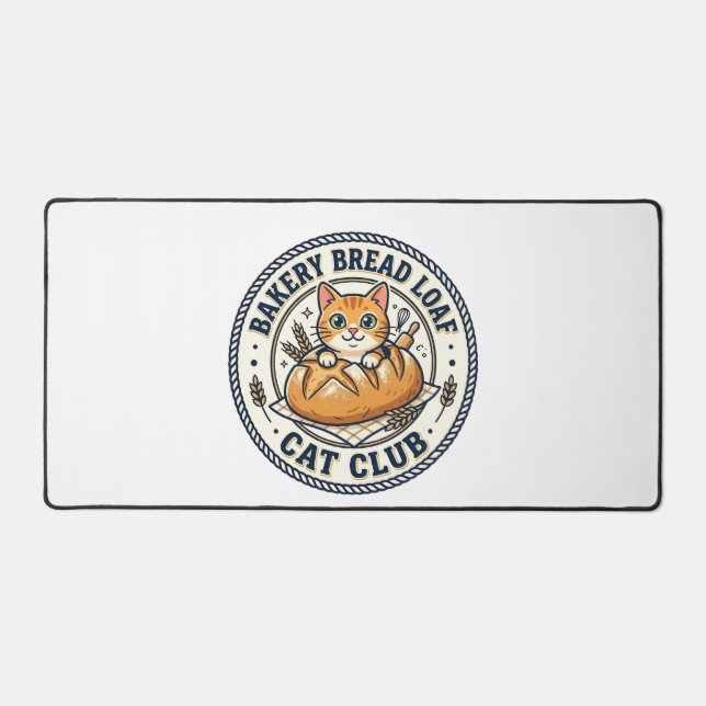 Bakery Bread Loaf Cat Cat Mum Gift Idea - Bakery B Desk Mat (Front)
