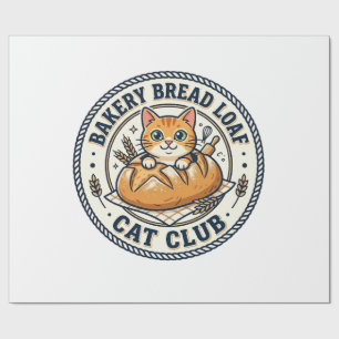 Bakery Bread Loaf Cat Cat Mum Gift Idea - Bakery B Wrapping Paper