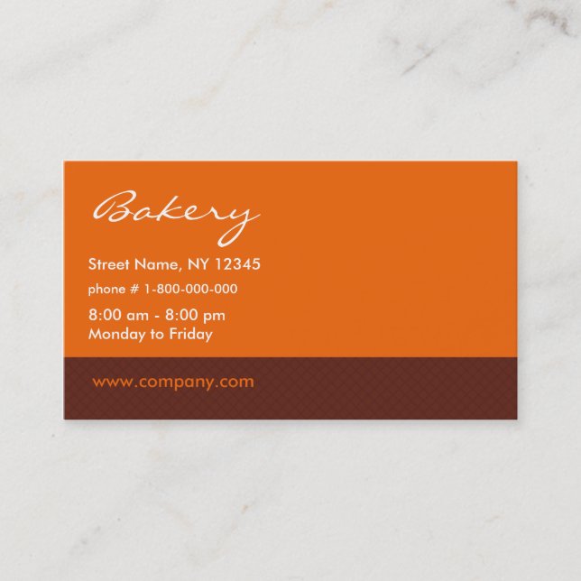 Bakery Business Card (Front)