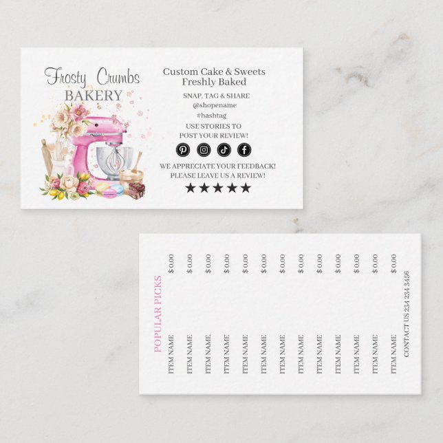 Bakery Business Card (Front/Back)