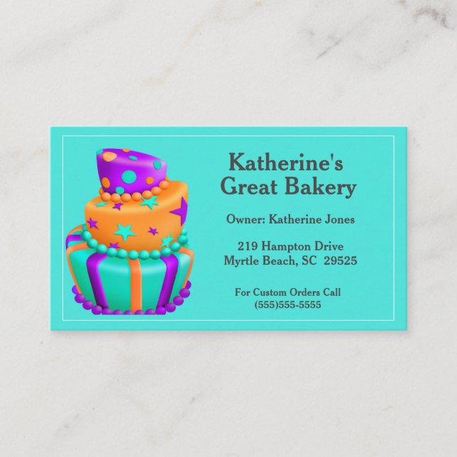 Bakery Business Cards (Front)