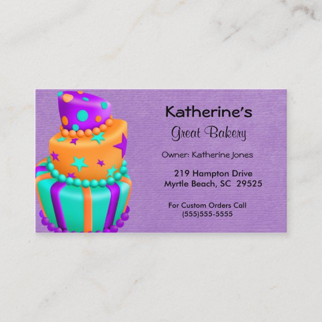 Bakery Business Cards (Front)