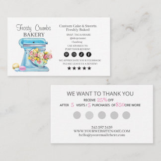Bakery Business Loyalty Business Card