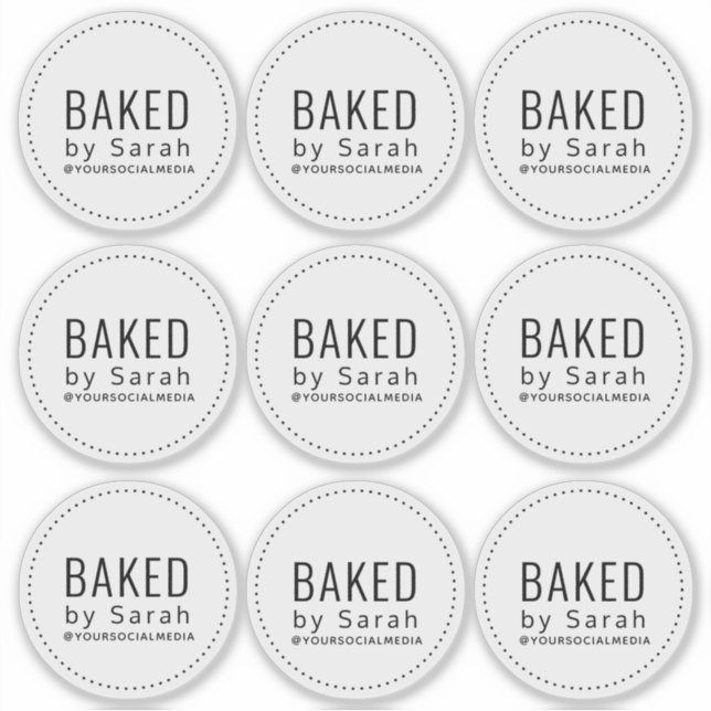 Bakery Business Packaging Vinyl Stickers (Front)