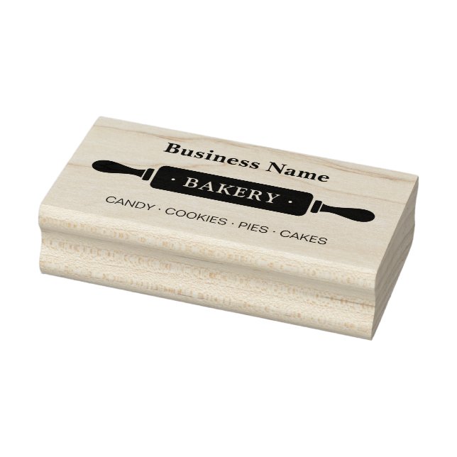 Bakery Business Rolling Pin  Rubber Stamp (Stamp)