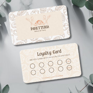 Bakery Cafe Beige and Brown  Loyalty Card