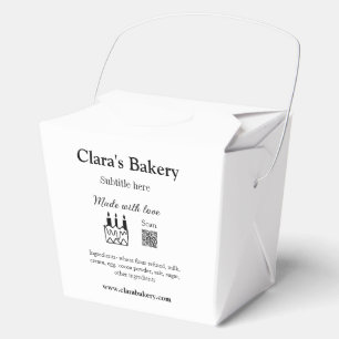 Bakery cake add ingredients made with love q r favour box