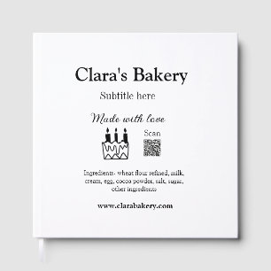 Bakery cake add ingredients made with love q r guest book