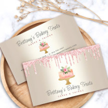 Bakery Cake Blush Pink Glitter Drips Dessert Gold