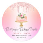 Bakery Cake Blush Pink Glitter Drips Rainbow Ombre